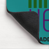 TAPIS DE SOURIS MODELE DE TEXTE D'IMAGE VERT SARCELLE ÉDITABLE MOD (Coin)