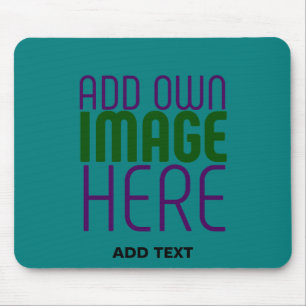 TAPIS DE SOURIS MODELE DE TEXTE D'IMAGE VERT SARCELLE ÉDITABLE MOD