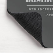 Tapis De Souris Modèle de texte rétro-modern éditable | Gris foncé (Coin)