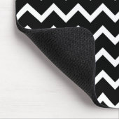 Tapis De Souris Modèle de zigzag noir et blanc (Coin)