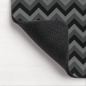 Tapis De Souris Modèle de zigzag noir et gris (Coin)