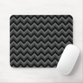 Tapis De Souris Modèle de zigzag noir et gris (Avec souris)