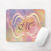 Tapis De Souris Modèle décoré d'un monogramme de Mousepad (Avec souris)