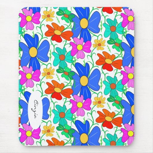 Tapis De Souris Modèle floral (Devant)