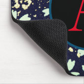 Tapis De Souris MODÈLE FLORAL ABSTRAIT PERSONNALISÉ INITIAL Mousep (Coin)