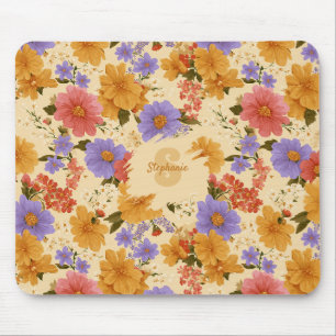 Tapis De Souris Modèle floral de marguerite vintage (2)