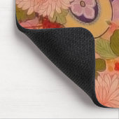 Tapis De Souris Modèle floral rose kimono (Coin)