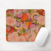 Tapis De Souris Modèle floral rose kimono (Avec souris)