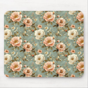 Tapis De Souris Modèle Floral rose vintage