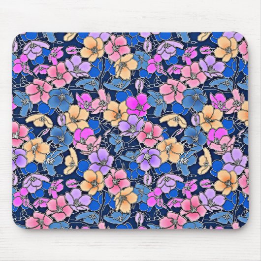 Tapis De Souris Modèle floral stylistique 46 (Devant)