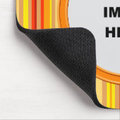 Tapis De Souris Modèle, frontière orange de rayures (Coin)