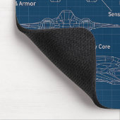Tapis De Souris "Modèle futuriste d'architecture spatiale" (Coin)