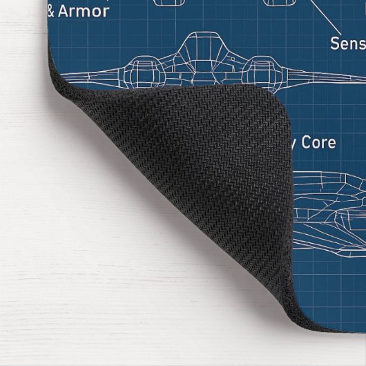 Tapis De Souris "Modèle futuriste d'architecture spatiale" (Coin)