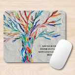 Tapis De Souris Modèle inspirant de soumission Arbre de souris<br><div class="desc">Ce tapis décoratif de souris est doté d'un arbre en mosaïque aux couleurs de l'arc-en-ciel et d'espace pour votre citation inspirante préférée. Utilisez l'option Personnaliser supplémentaire pour modifier la taille, le style ou la couleur du texte si vous le souhaitez. Parce que nous créons notre propre oeuvre, vous ne trouverez...</div>