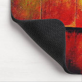 Tapis De Souris Modèle moderne Abstrait tendance rouge jaune vert (Coin)