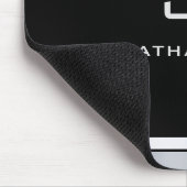 Tapis De Souris Modèle Monogramme d'apparence d'argent métallique  (Coin)