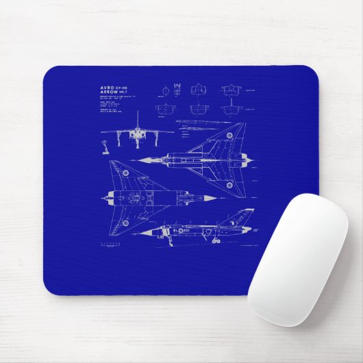 Tapis De Souris Modèle Mousepad de flèche d'Avro (Avec souris)