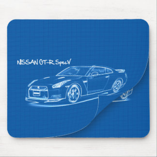 Tapis De Souris Modèle Mousepad de Nissan GT-R SpecV