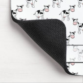 Tapis De Souris Modèle noir et blanc de vache (Coin)