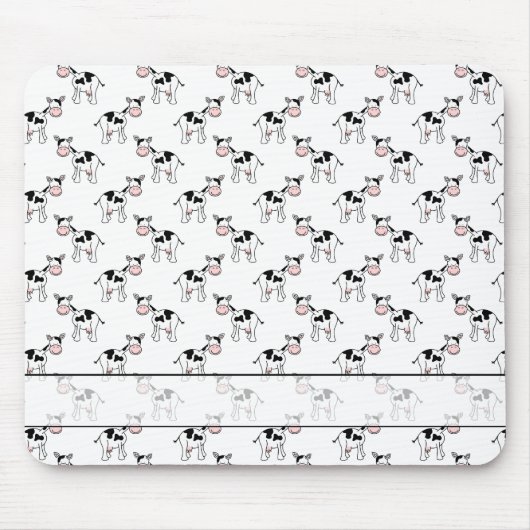 Tapis De Souris Modèle noir et blanc de vache (Devant)