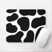 Tapis De Souris Modèle noir et blanc d'impression de vache (Avec souris)