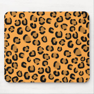 Tapis De Souris Modèle orange, noir et Brown d'empreinte de