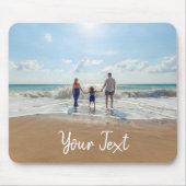 Tapis De Souris Modèle photo et texte personnalisé (Devant)