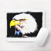 Tapis De Souris Modèle photo tendance Eagle Head Pop Art (Avec souris)