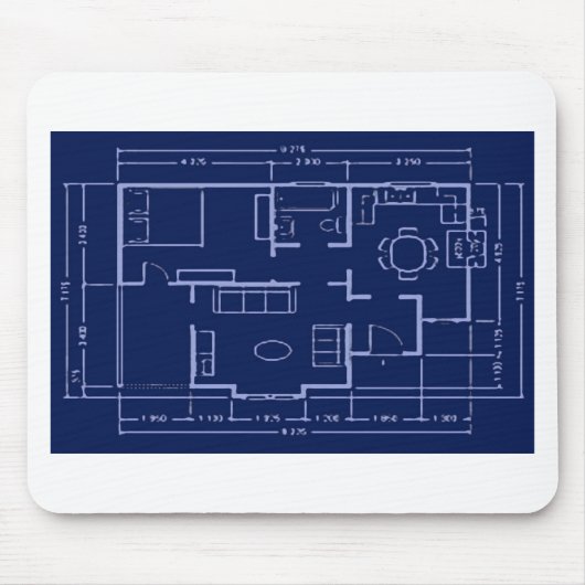 Tapis De Souris modèle - plan de maison (Devant)