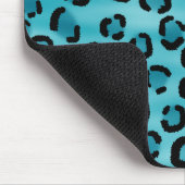 Tapis De Souris Modèle turquoise d'empreinte de léopard (Coin)