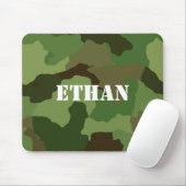 Tapis De Souris Modèle White Text on Military Style Camouflage (Avec souris)
