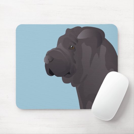 Tapis De Souris Modèles de conception de base de Shar Pei (Avec souris)
