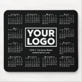 Tapis De Souris Modern 2026 Calendar Business Logo Black (Devant)
