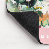 Tapis De Souris Modern Abstract Floral Botanical (Coin)