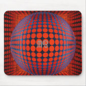 Tapis De Souris Modern Abstract Geometric Black Red Blue Pattern (Devant)