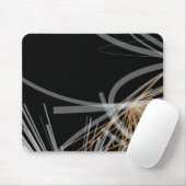 Tapis De Souris Modern Black White Gold Abstract Design (Avec souris)