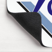 Tapis De Souris Modern Blue Square and Compass (Coin)