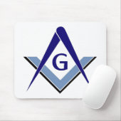 Tapis De Souris Modern Blue Square and Compass (Avec souris)