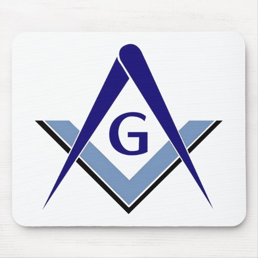 Tapis De Souris Modern Blue Square and Compass (Devant)
