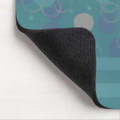 Tapis De Souris Modern Classic Blue Circles Pattern First Name (Coin)