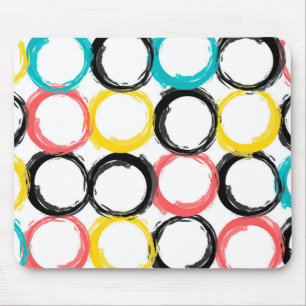 Tapis De Souris Modern, colorful, cool, unique, trendy circles