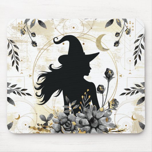 Tapis De Souris Modern contemporary Halloween witch 3 (Devant)