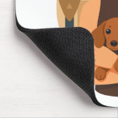 Tapis De Souris Modern Dog Mom Aesthetic With Cute Puppy (Coin)
