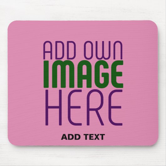 TAPIS DE SOURIS MODERN EDITABLE CUTE HOT PINK IMAGE TEXT TEMPLATE (Devant)