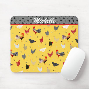 Tapis De Souris Modern Geometric Memphis style Chicken Farm