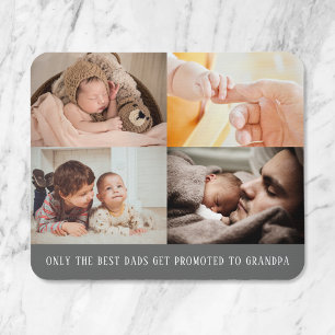 Tapis De Souris Modern Grey 4 Photo Collage pour grand-père