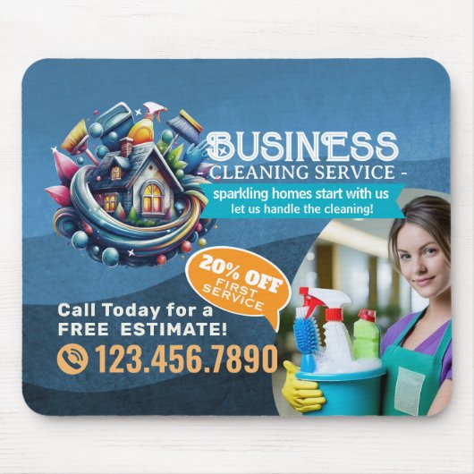 Tapis De Souris Modern House Cleaning Maid Service Housekeeping (Devant)