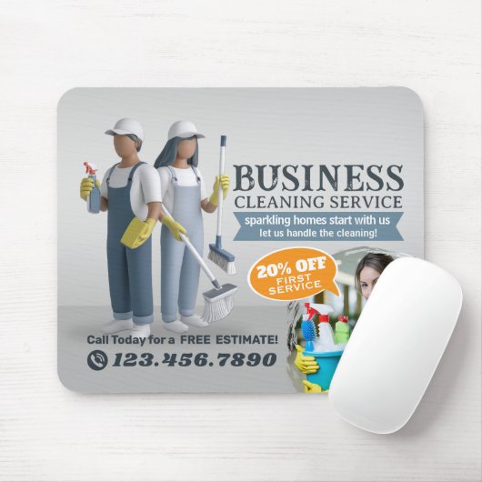 Tapis De Souris Modern House Cleaning Maid Service Housekeeping (Avec souris)