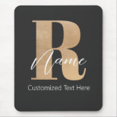 Tapis De Souris Modern Monogrammed Initial R & Name Personalized (Devant)