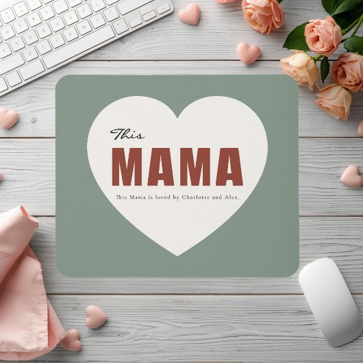 Tapis De Souris Modern Personalized Mama Heart Mouse Pad